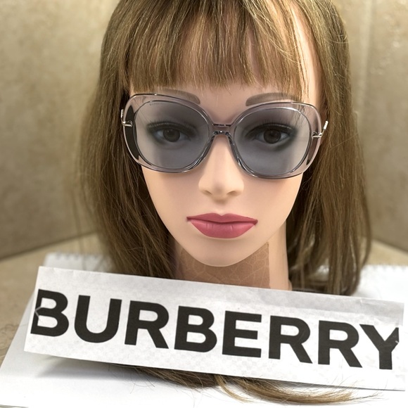 New Burberry B4375 4023/80 Eugenie Azure Blue Sunglasses. Blue lenses. main image 8